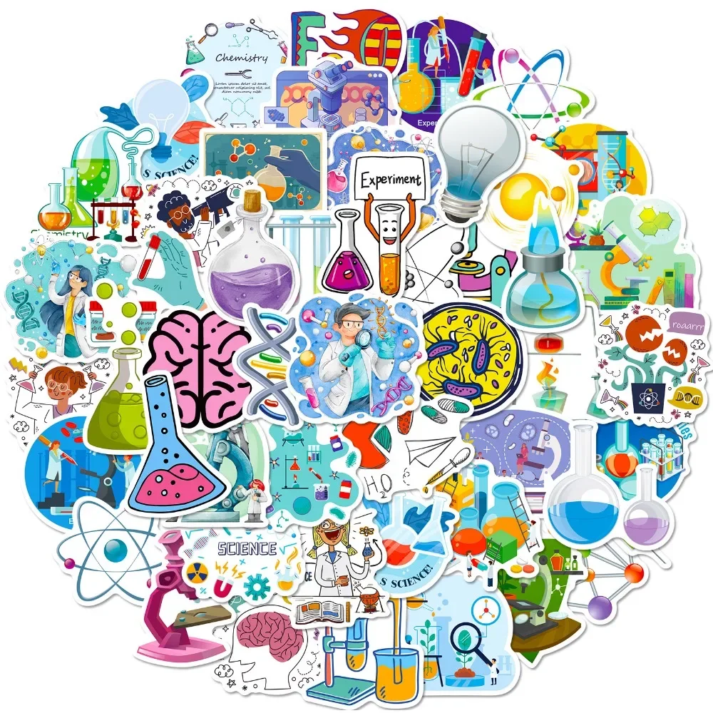 50PCS Cartoon Science Lab Stic - Vintage Fashion Illustration review and price