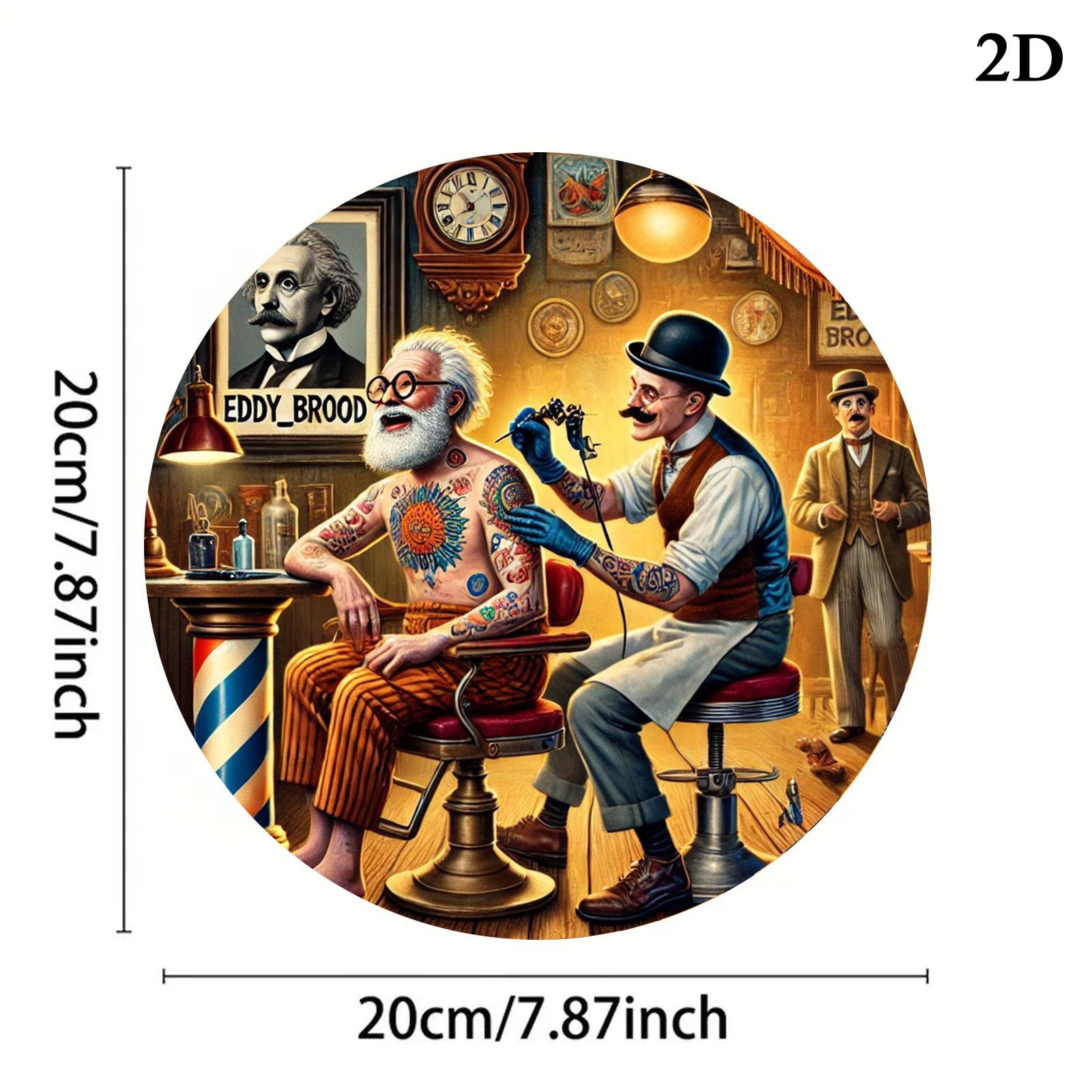Vintage Tattoo Barber Shop Ill - Vintage Fashion Illustration review and price