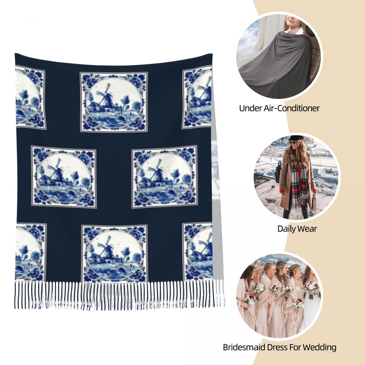 DUTCH BLUE DELFT Vintage Windm - Vintage Fashion Shop review and price