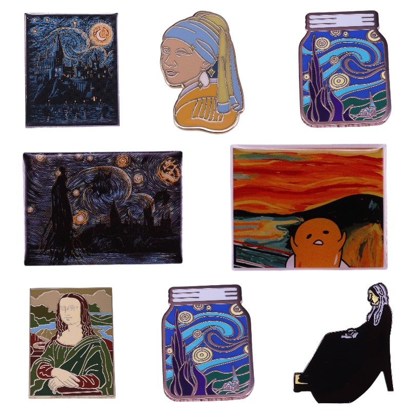 Hard Enamel Pins Classic Art B - Vintage Fashion Illustration review and price