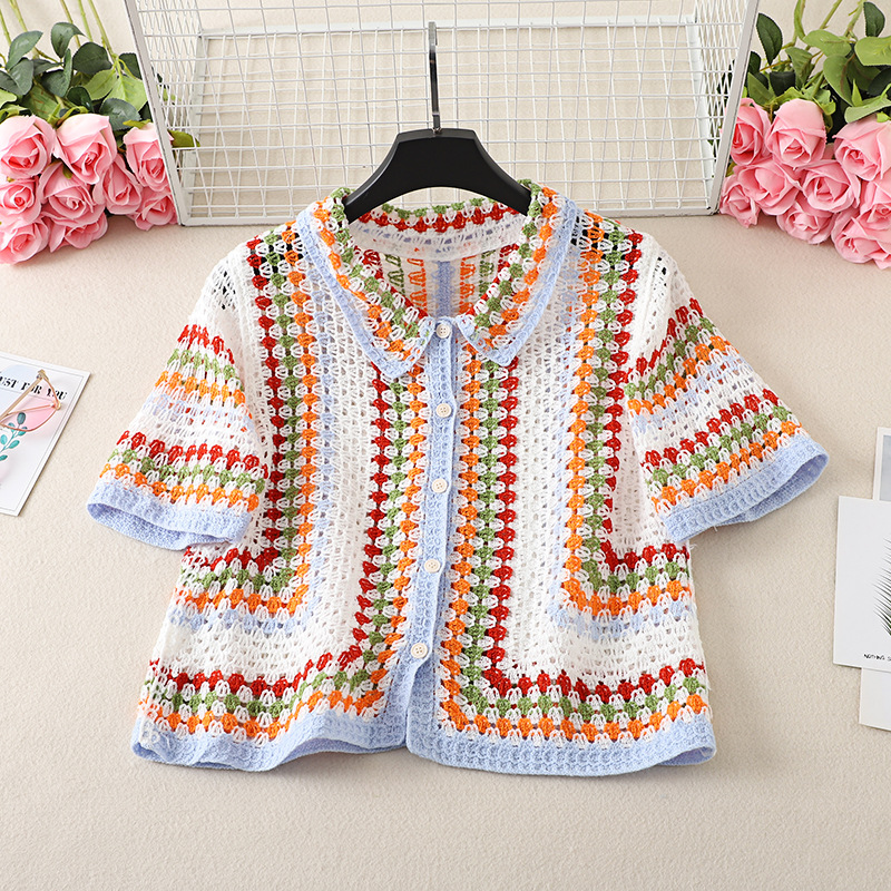 Button Up Crochet Shirt for Wo - Crochet Top Boho review and price