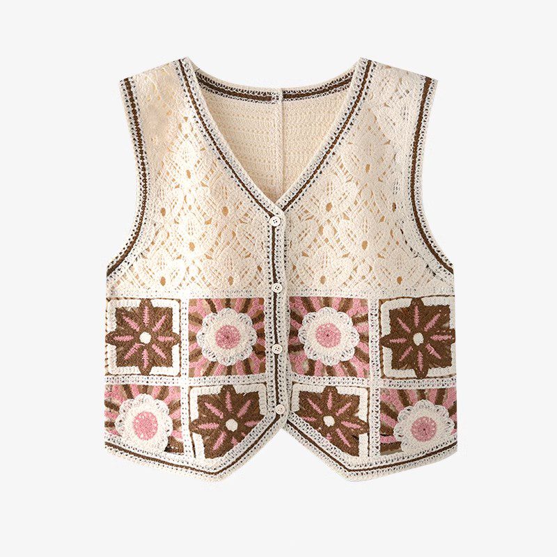 Granny Square Crochet Vest Wom - Crochet Top Boho review and price