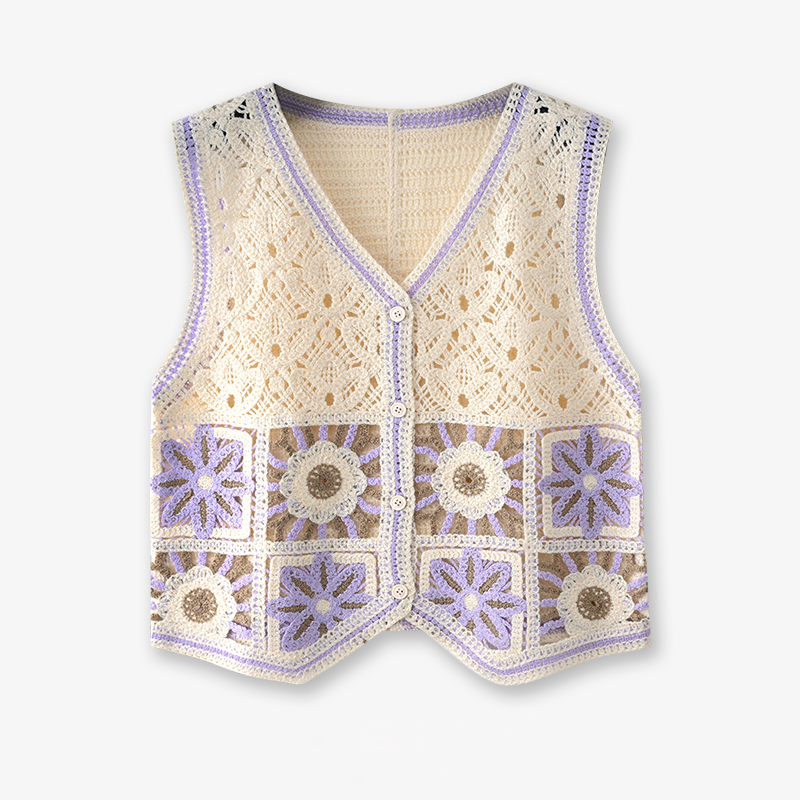 Granny Square Crochet Vest Wom - Crochet Top Boho review and price