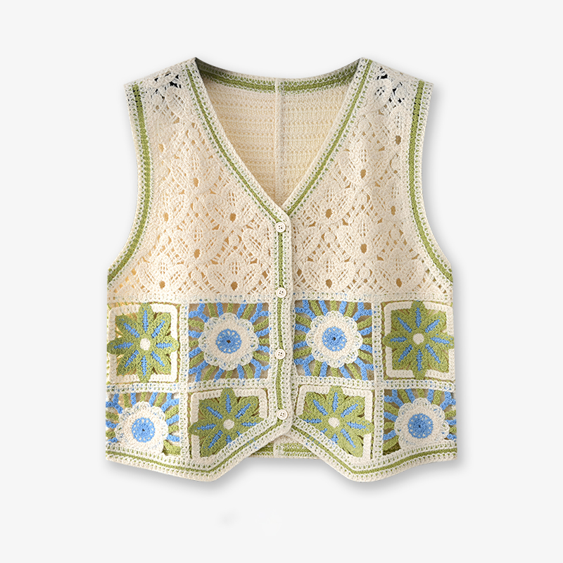 Granny Square Crochet Vest Wom - Crochet Top Boho review and price