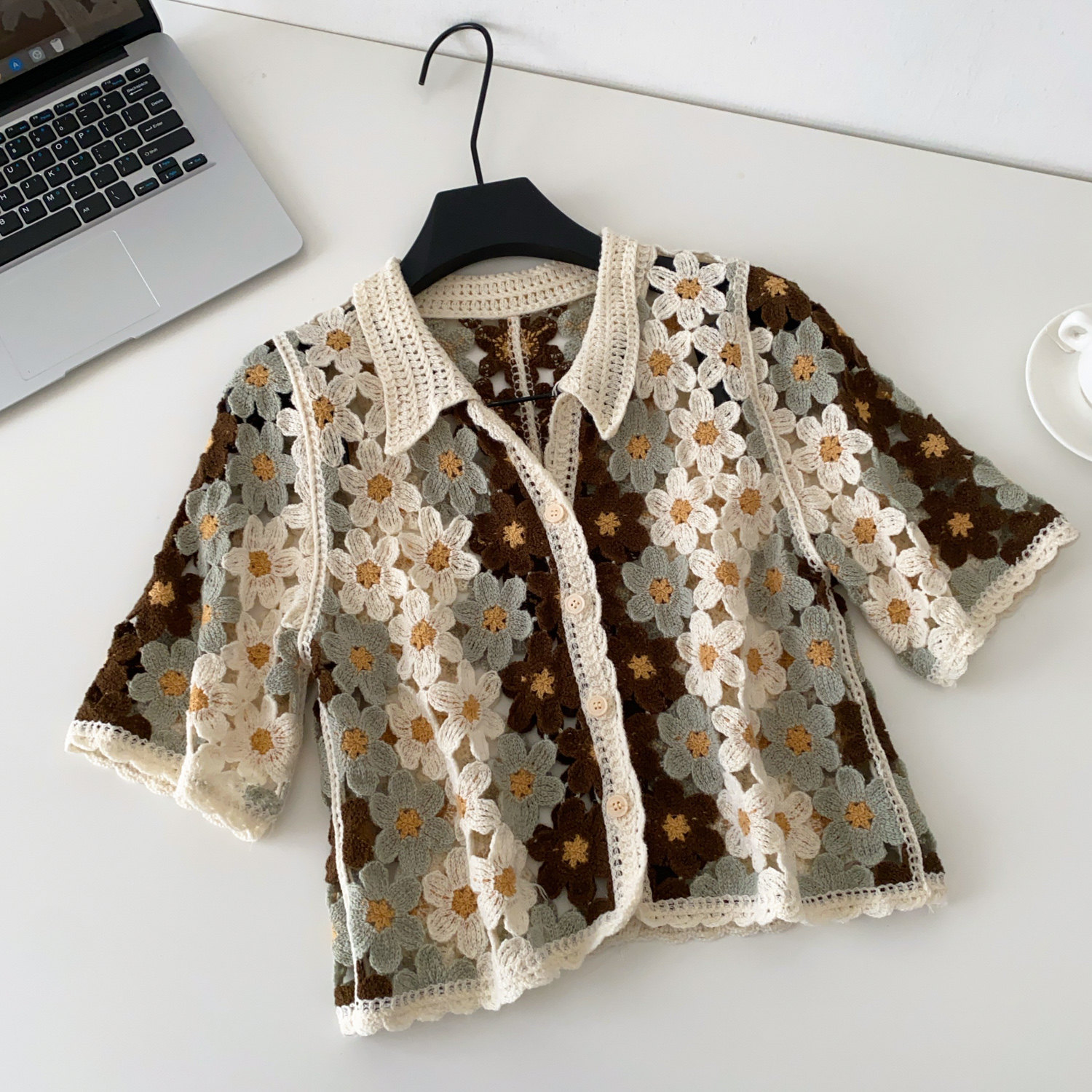 Women's Floral Crochet Cardiga - Crochet Top Boho review and price