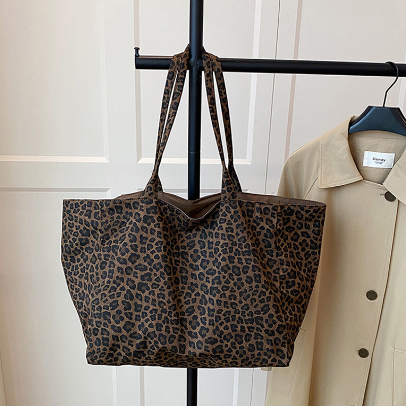 Women Leopard Print Tote Bag Y - Vintage Fashion Shop review and price