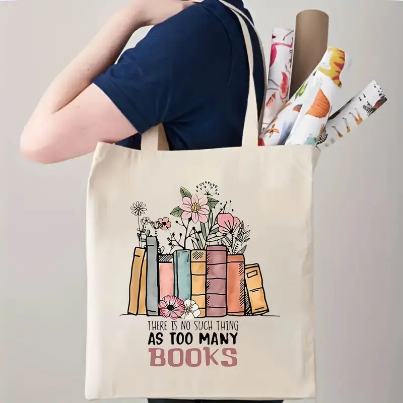 Book Floral Pattern Canvas Tot - Vintage Fashion Shop review and price