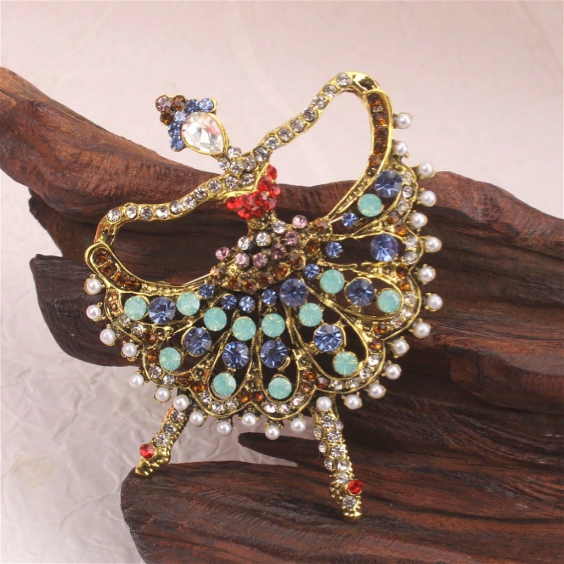Vintage Gold-Tone Ballet Dance - Vintage Fashion Enthusiasts review and price