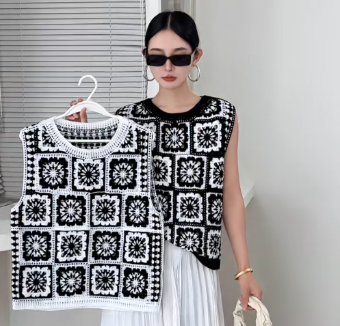 Granny Square Crochet Top Slee - Crochet Top Boho review and price