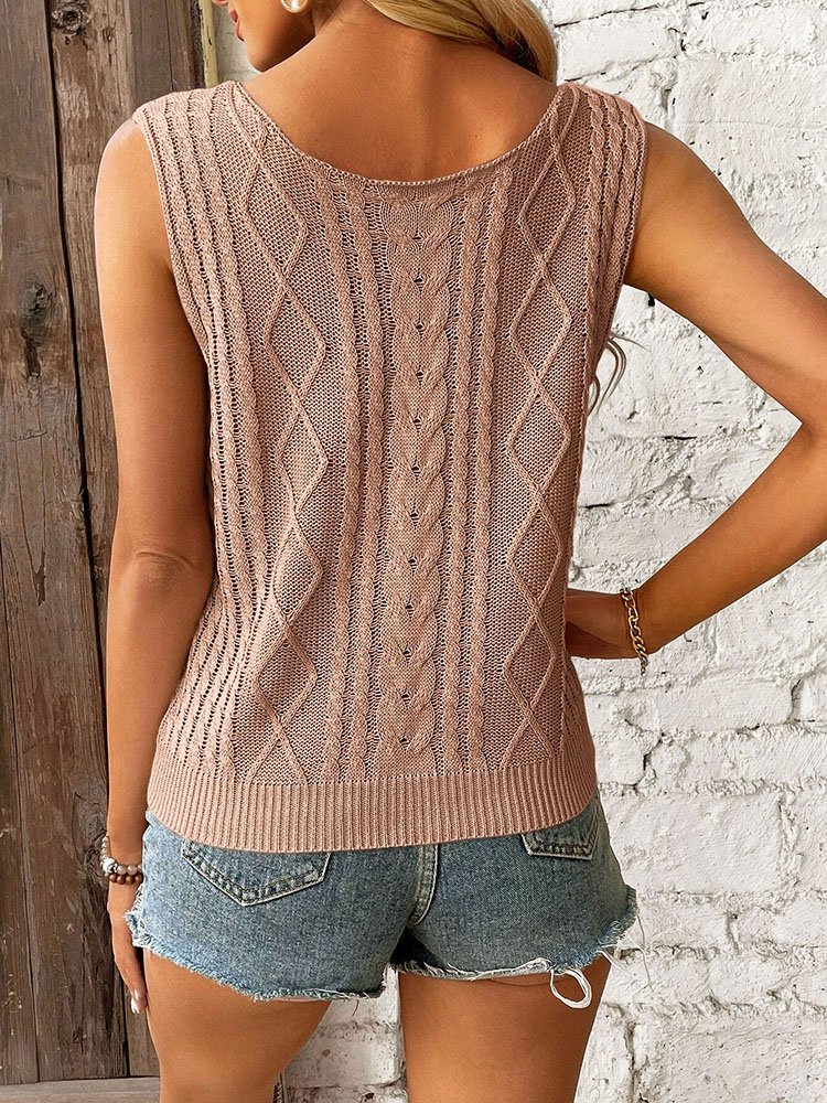 Beige Crochet Knit Vest for Wo - Crochet Top Boho review and price